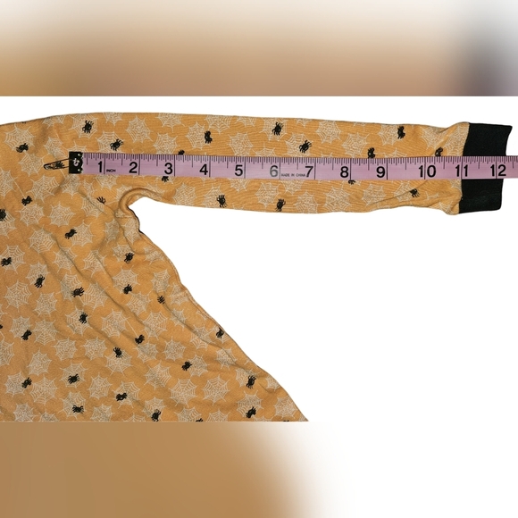 Burt’s Bees Kids Halloween Spider Pajamas Orange Black Organic Cotton Sz 3T - Picture 12 of 15